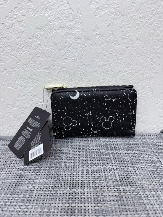 Loungefly Disney Mickey Constellation Stars Glow In Dark Backpack And Wallet NWT main image 7
